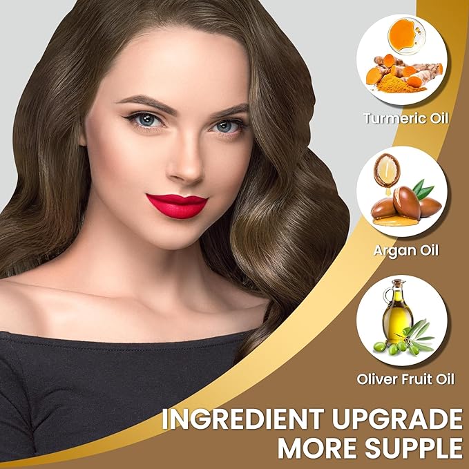 Chestnut Brown Hair Dye Shampoo Permanent for Men&Women,Instant Hair Color Shampoo for Gray Hair Coverage,16.9oz