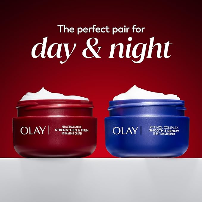 Olay Regenerist Niacinamide Face Moisturizer, Strong & Firm Cream for Women, Anti-Aging, Anti-Wrinkle, Firming Skin Care, Evens, Hydrates to Repair Barrier, Recyclable Eco Jar, Non-Greasy, 2 oz