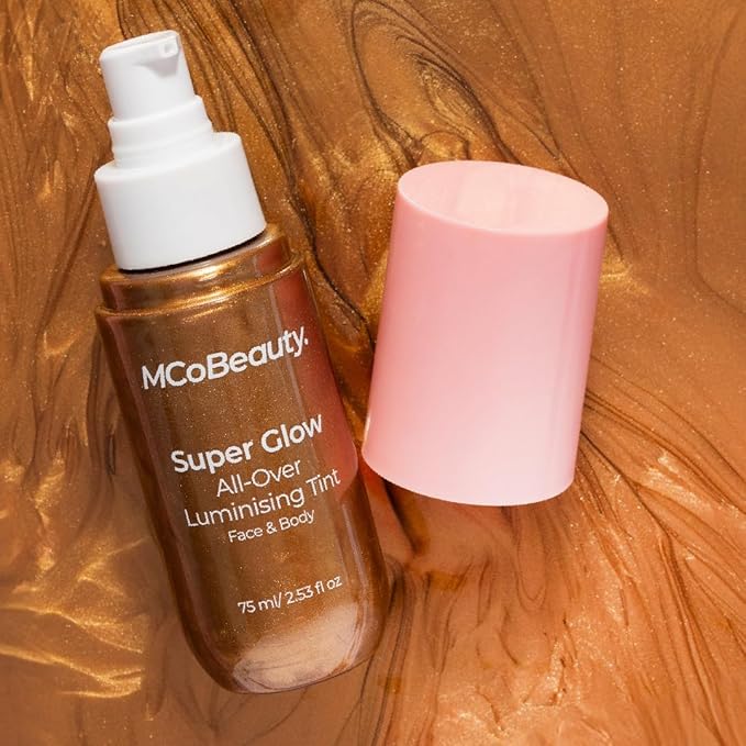 MCoBeauty - Super Glow All Over Body Illuminiser Bronze - Liquid Bronzer Shimmer Tint with Bronze Finish - Tanning Drops, Highlighter Makeup. Bronzing Drops - 45ml