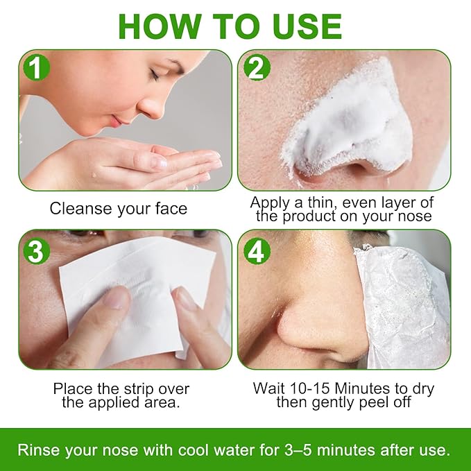 lofuanna Blackhead Remover, Nose Pore Strips Deep Cleansing Black Head Remover Strips Peel off Mask Nose Strips Skincare for All Skin