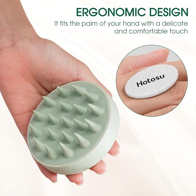 Silicone Scalp Massager Brush for Hair Growth – Manual Shampoo Scrubber for Wet & Dry Use – Scalp Exfoliator Brush & Head Massage Tool, Ideal for Hair & Pets (Pink)