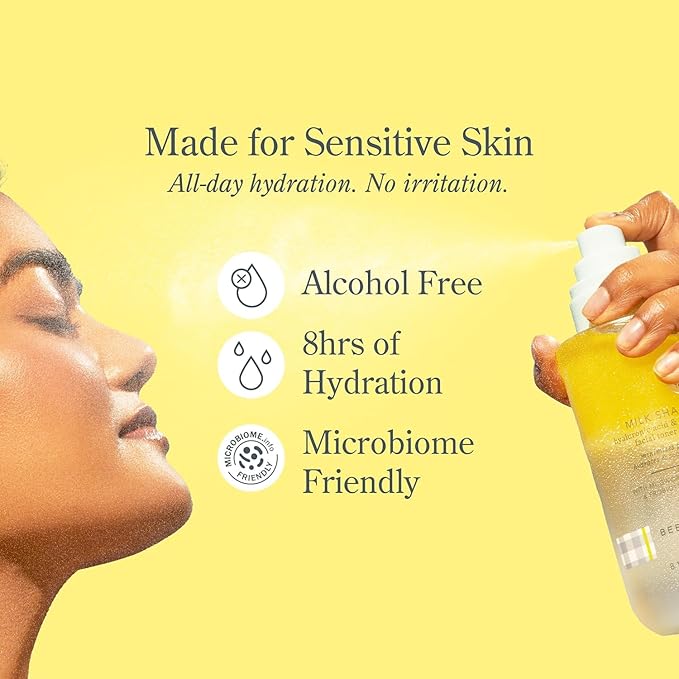 Beekman 1802 Milk Shake Facial Toner - Pack of 2 - Includes 2 oz + 8 oz Bottles - Fragrance Free - Relieves Redness - Non-Comedogenic, Alcohol Free - Good for Sensitive Skin - Cruelty Free