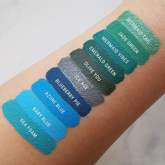 Aromi Sea Foam Matte Liquid Lipstick | Aqua, Aquamarine Lip Color, Blue Green, Smudge and Transfer Proof, Long-Lasting, Vegan, Cruelty-free, Handmade (Sea Foam)
