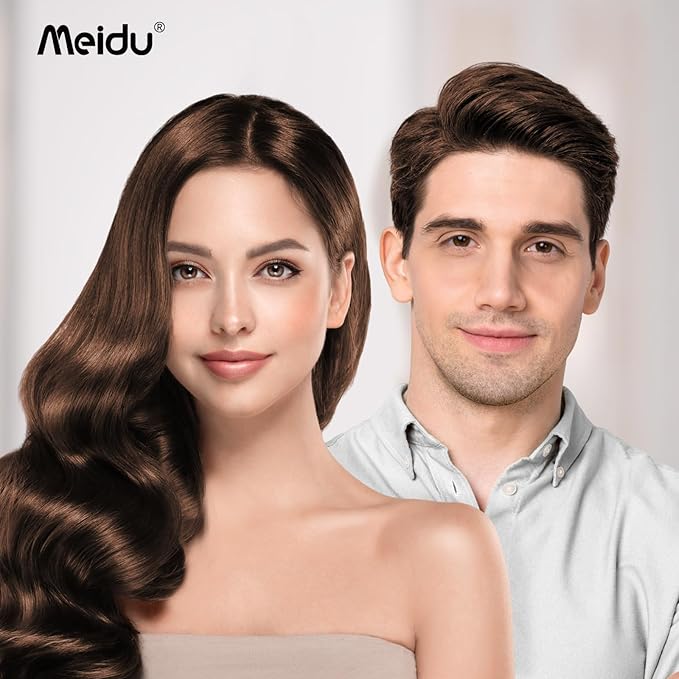 MEIDU Shampoo Shop Dark Brown Hair Dye Shampoo 3 in 1 for Gray Hair, Hair Dye for Women Men, Har Color Herbal Ingredients Natural (500ml, 16.9oz)