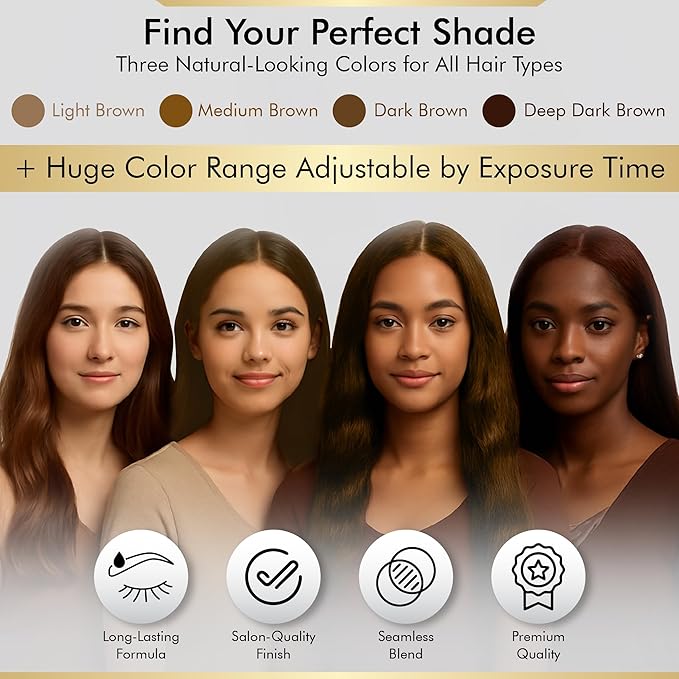 BROWSXPERT Gentle Spot Henna Hair Dye With Mixing Dish, Exclusive Stir and Brush + Follow Instructions | 3.5g | Natural Deep Dark Brown