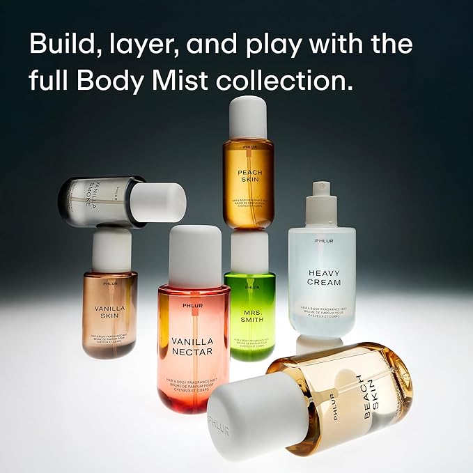 PHLUR Sweet Skin Trio ($75 Value) - Exclusive 3pc Travel Size Body Mist Set ft. Vanilla Skin, Heavy Cream, Caramel Skin (3 x 3 fl oz)