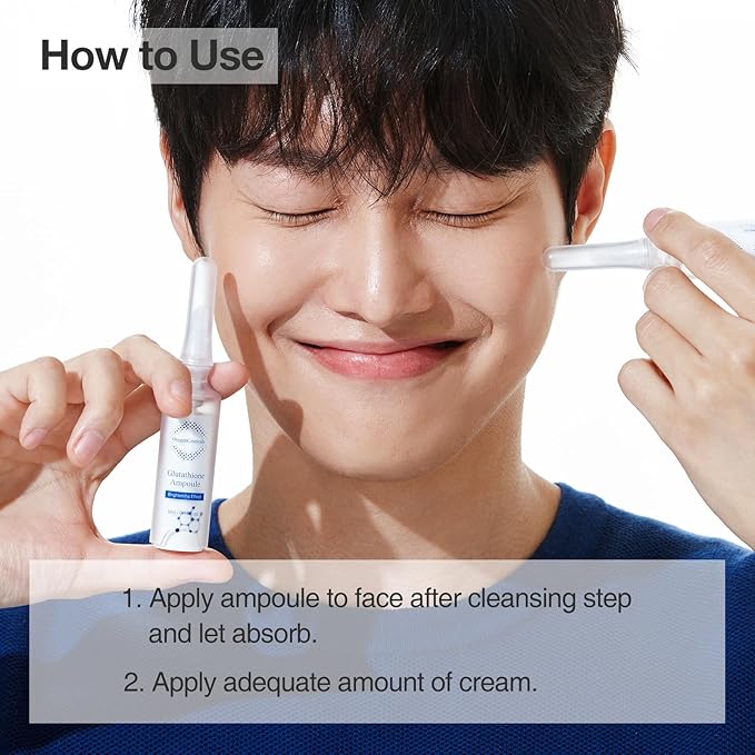 OxygenCeuticals Glutathione ToneUp Kit – Antioxidant Skincare Set with Glutathione and Niacinamide, Ampoule and Cream Duo 2-Piece Set, Made in Korea
