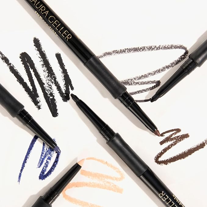 LAURA GELLER NEW YORK INKcredible Gel Eyeliner - After Midnight - Waterproof Smudge-proof Eyeliner Pencil - Built in Sharpener