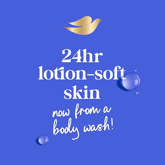 Dove Body Wash Deep Moisture for 24hr Lotion-Soft Skin Moisture Moisturizing Skin Cleanser with No Sulfates No Parabens 30.6 oz
