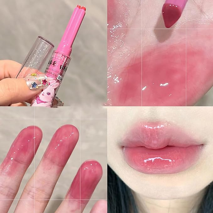 6 Colors Cute Jelly Lipstick Set, Shine Hydrating Lip Gloss, Moisturizing Tinted Lip Balm, Smooth Nourishing Lip Care Lip Tint with Gift Box
