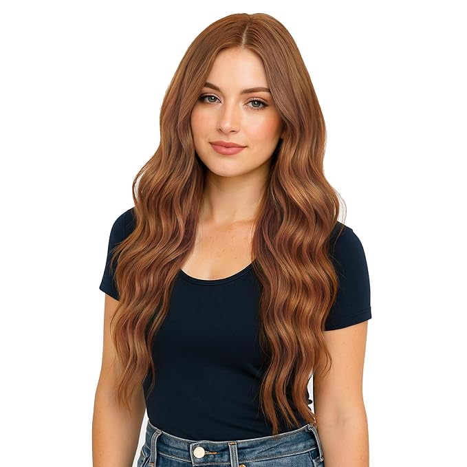 Full Shine U Tip Hair Extensions 20 Inch Long Straight Hair Color 330 Copper Keratin Hair Extensions Human Hair 50 Grams Prebonded Fusion Extensions for Women add Length