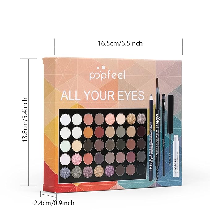 All in One Makeup Kit For Teenager Girls, Full Starter Makeup Kit for Women Beginners Includes Eyeshadow Palette, Eye Brush, Mascara, Eyebrow Pencil, Eyeliner Pencil