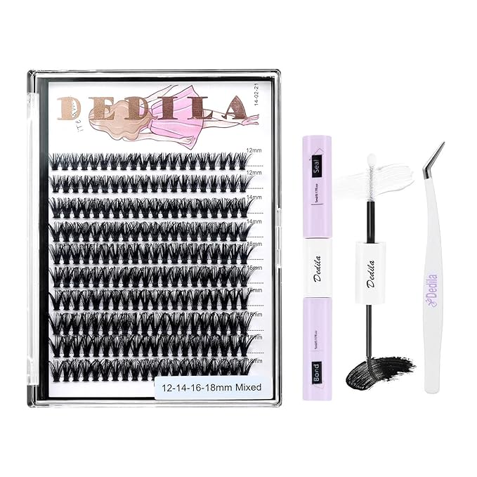 8-22mm to Choose 20D/40D/60D/80D/100D Individual False Eyelashes Makeup Cluster Eyelashes Thickness 0.07mm D Curl Natural long Black Soft 3D Eye Lashes Extensions (40D-12-14-16-18MM Kit)