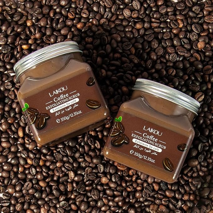 LAIKOU Coffee Body Scrub, Exfoliating Body Scrub, Scrub for Smooth and Soften Skin 350g / 12.35oz.