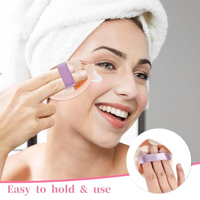 4 Pack Large Makeup Sponges for Foundation, Soft Korean Teardrop Setting Powder Puff Makeup Cushion Blender Sponge for Liquid, Cream, Concealer and Powder, (Large Size)