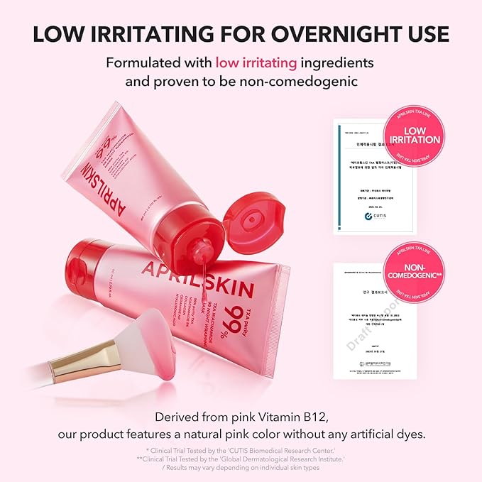 APRILSKIN TXA Wrapping Mask with Jelly Brush: TXA Niacinamide 99 Overnight Wrapping Mask and Jelly Brush