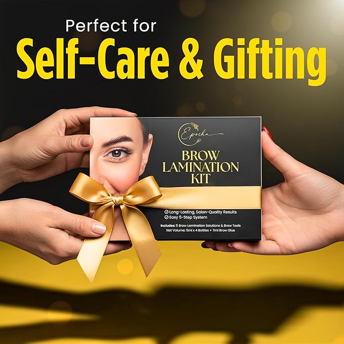 Professional Brow Lamination Kit – Salon-Quality Results at Home | DIY Eyebrow Lamination Kit for Fuller, Thicker, Fluffy Brows | Lasts Up to 6 Weeks | Easy to Use, Beginner-Friendly Brow Perm Kit