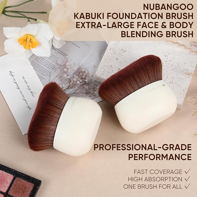 Extra Large Body Makeup Brush,Tanning Brush, Self Tanner, Foundation Bronzer Brush Cream Powder Liquid oil Applicator, Face Neck Leg Full Body Blending Brush(White)