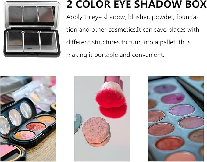 Luxshiny Empty Eyeshadow Palette: Refillable Magnetic Makeup Palette with Mirror for Eyeshadow Powder Blush Lipstick Highlight - Compact Travel Size