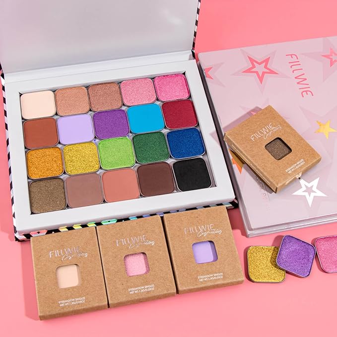 Magnetic Single Shimmer Bronze Eyeshadow with Metal Pan, Pressed Powder Refill, Ideal for Smoky Eye Makeup and DIY Empty Magnetic Palette (Cocoa Charm)