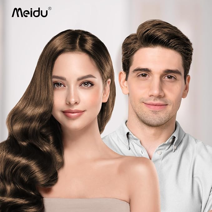 MEIDU Chestnut Brown Hair Dye Shampoo 3 in 1 for Gray Hair, Hair Dye for Women Men, Hair Color for Women Herbal Ingredients Natural (500ml,16.9oz)