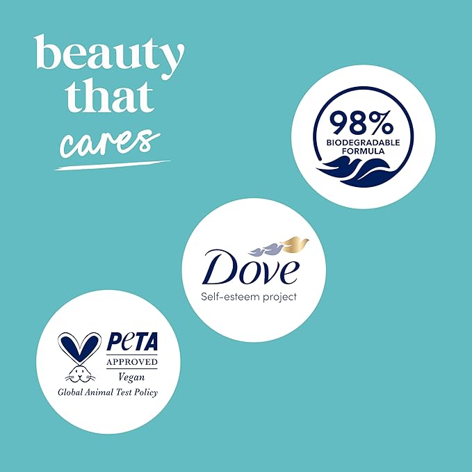 Dove Body Wash 3 Count Sensitive Skin For 24hr Lotion-Soft Skin Moisturizing Skin Cleanser Gentle Hypoallergenic Formula with No Sulfates No Parabens