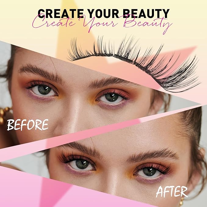 WLF Lash Clusters Kit, 144 pcs Individual Eyelash Clusters Lash Extension Kit D Curl Wispy Lash Kit with Eyelash Bond and Seal and Applicator for False Eyelash Extensions(Aether-Mix 8-16mm Kit)