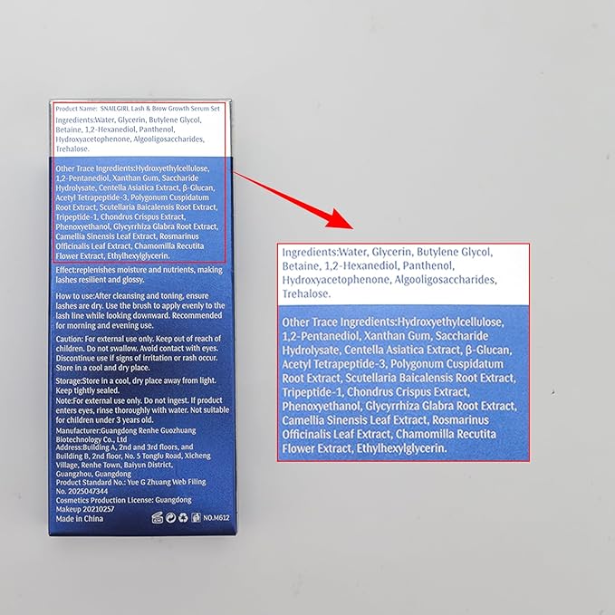 Lash & Brow Growth Serum Kit - Visible Growth in 4 Weeks, 3-Month Supply, Natural Plant Extracts for Longer Eyelashes & Fuller Eyebrows, Gentle Non-Irritating Formula (3ml x 2)