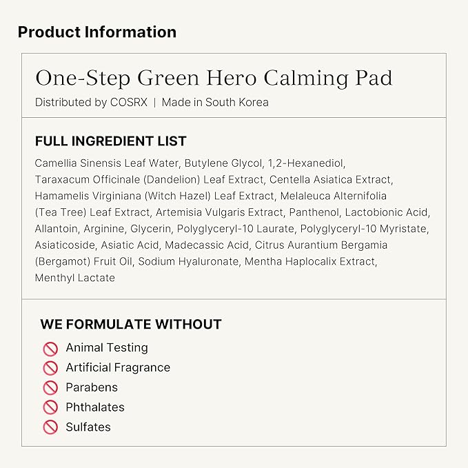 COSRX One Step Green Calming Pad 70 pads