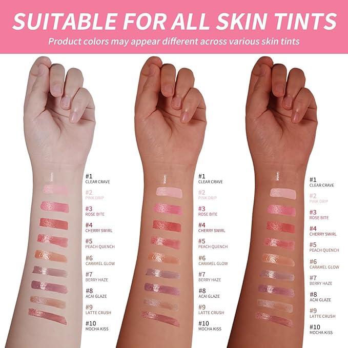 CHIFURE Tinted Lip Balm, Hydrating Lipstick, Moisturizing Lip Color, Anti-Wrinkle Lip Treatment with Deep Hydration, Shine & Glowy Finish Tinted Lip Makeup