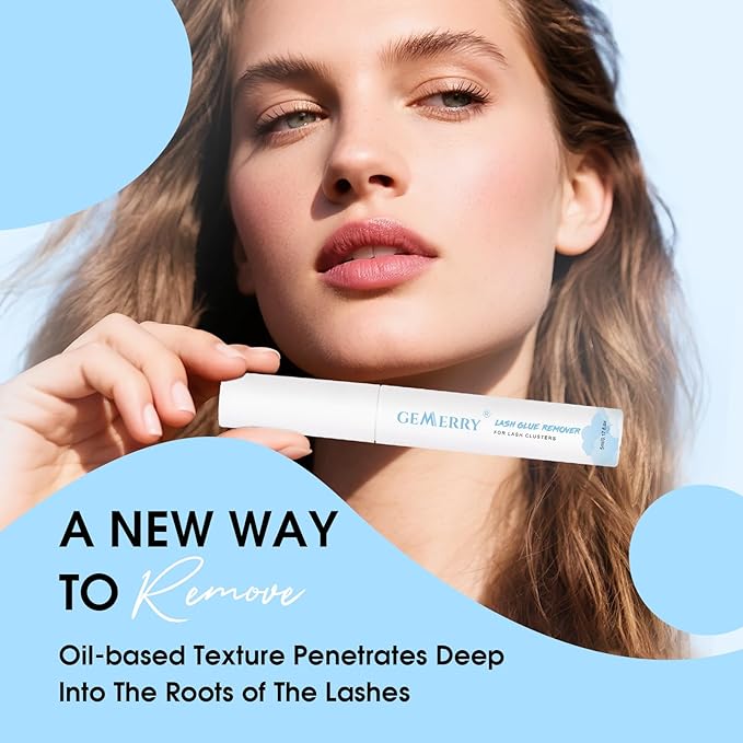 GEMERRY Lash Remover for Lash Extensions 5ml Lash Extension Remover for Lash Clusters Eyelash Extension Remover Gentle Formula Mascara Wand Lash Glue Remover