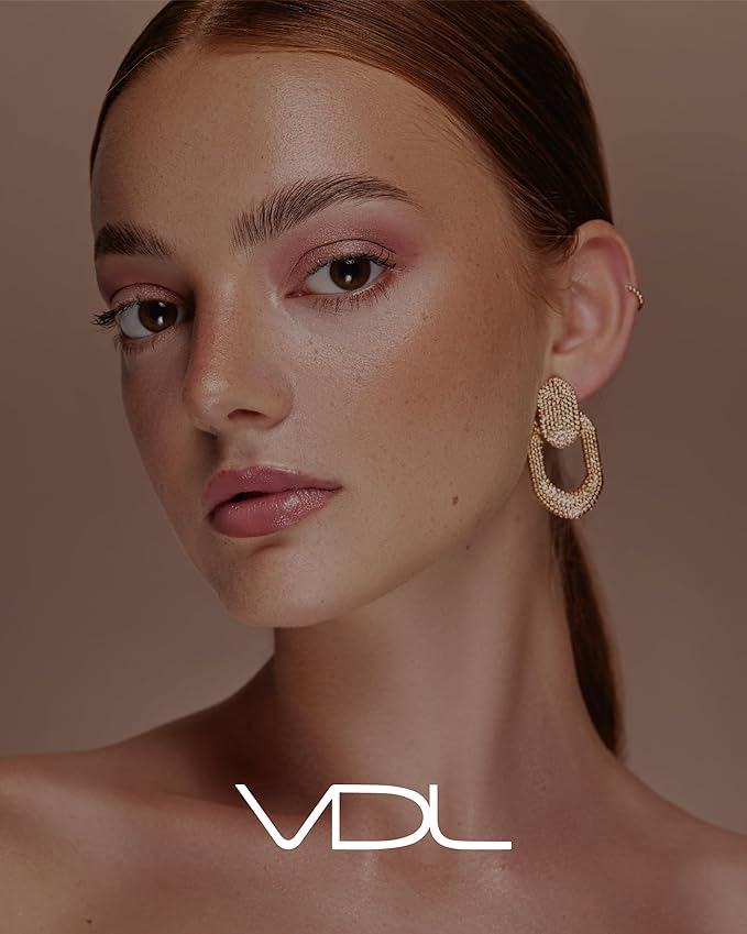 VDL Cheekstain Pastel Blush for Cheeks (Bouncing Peach, 0.2oz) - Lightweight, Velvet Powder Formula - Seamless, Long-Lasting, Natural-Looking Glow | Korean Makeup