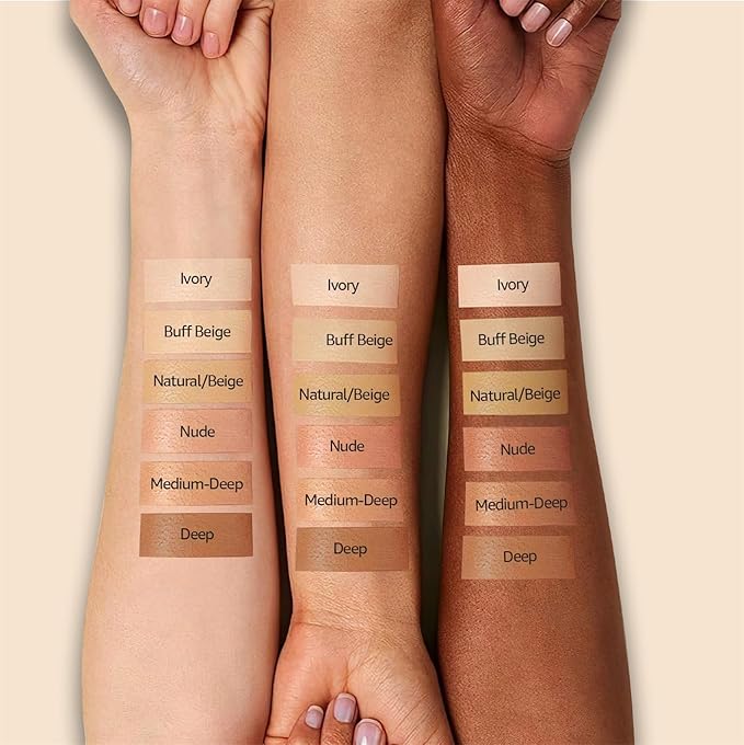 Air Cushion BB Cream Foundation - Mushroom Head CC Cream Concealer Makeup Base Water & Sweat-Proof, Create Flawless and Natural Look for All Skin Types (Buff Beige)