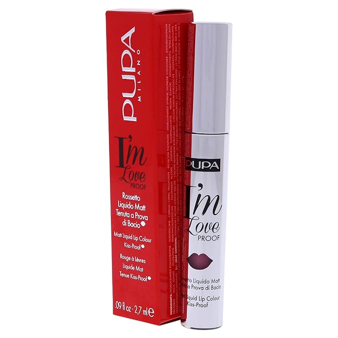 Pupa Milano I Am Love Proof Matt Liquid Lip Color - 004 Intense Rose for Women - 0.09 oz Lipstick