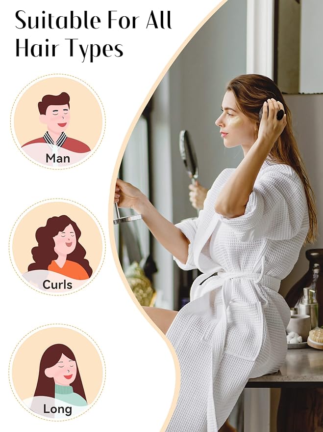 HEETA Hair Scalp Massager Brush, Updated Hair Shampoo Brush, Wet & Dry Scalp Exfoliator with Soft Silicone Bristles, Head Massager Washing Hair Care Tool for Women Men Kid for All Hair Types (Black)