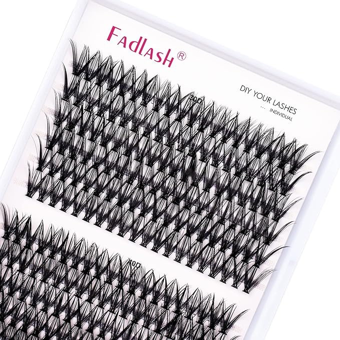 Individual Lashes 240pcs Cluster Lashes 30D+40D DIY Eyelash Extension D Curl 0.07 Natural Individual Lash Extensions False Eyelashes at Home (30D+40D-0.07D, 16mm)