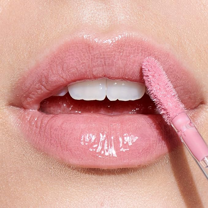 e.l.f. Lip Plumping Gloss, High-Shine Sheer Color, Hydrates & Creates Fuller Lips With Vitamin E, Vegan & Cruelty-Free, Sparkling Rosé