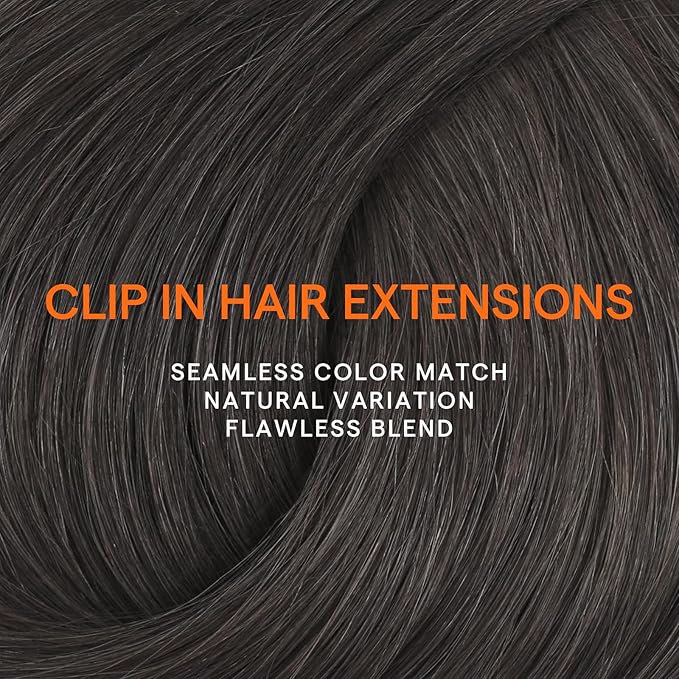 Full Shine Hair Clip in Extensions Black Hair Extensions Clip in Short Straight Natural Black Tea Hair 14 Inch 120 G 7 Pcs