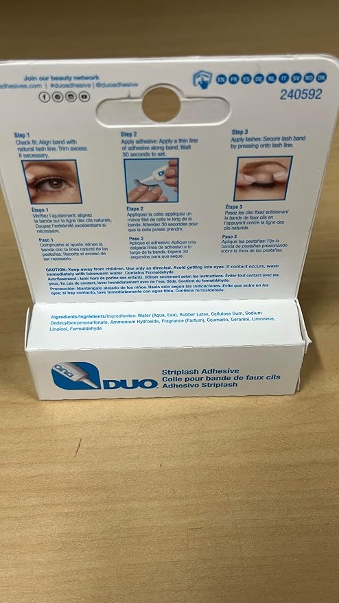 Ardell Naked Lashes 425, 2 Pairs, with 1g DUO Pipette Clear-White Adhesive, Subtle Volume & Length, 1 Set