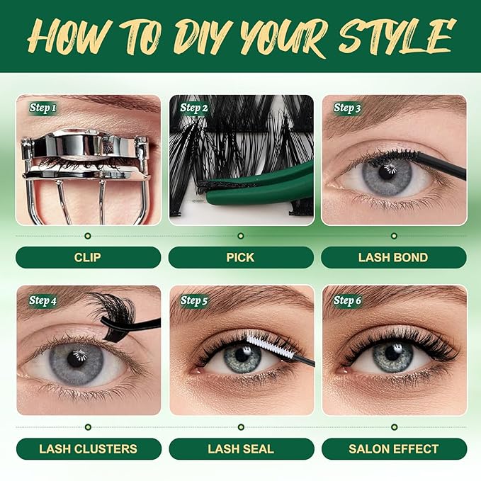 Lash Clusters 96pcs Individual Lashes Y02 D Curl 10-18MIX Cluster Lashes KEYYOU Volume Wispy Lash Extension Soft&Comfortable Easy DIY at Home(Y02,D-10-18MIX)