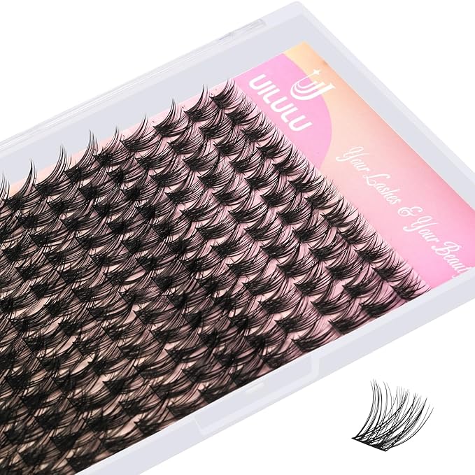 Lash Clusters for DIY Lash Extension at Home, Wispy Natural Individual Clusters Lashes False Eyelashes 168 Count 0.07D 9-16MM Mix D Curl Eye Lash Extensions (U02 Lash 9-16MM)