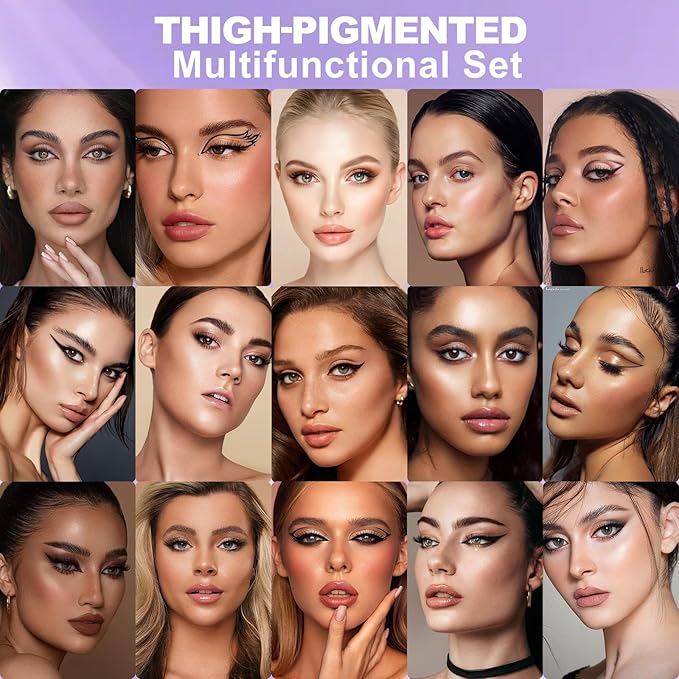 Eyebrow Pen Kit, with Microblading Eyebrow Pen, Eyebrow Gel, Eyeliner, Eyebrow Brush, Eyebrow Pencils for Women, Waterproof, Smudge Proof, Long Lasting Makeup Formula - Soft Brown