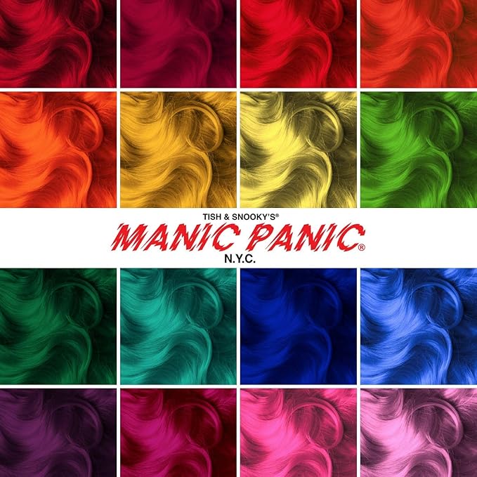 MANIC PANIC Classic Red Passion Semi Permanent Hair Color - Medium Cherry Red Hair Dye for Women & Men That Lasts 4-6 Weeks - Vegan, Ammonia & Cruelty-Free - Create & Mix Custom Shades (4oz)