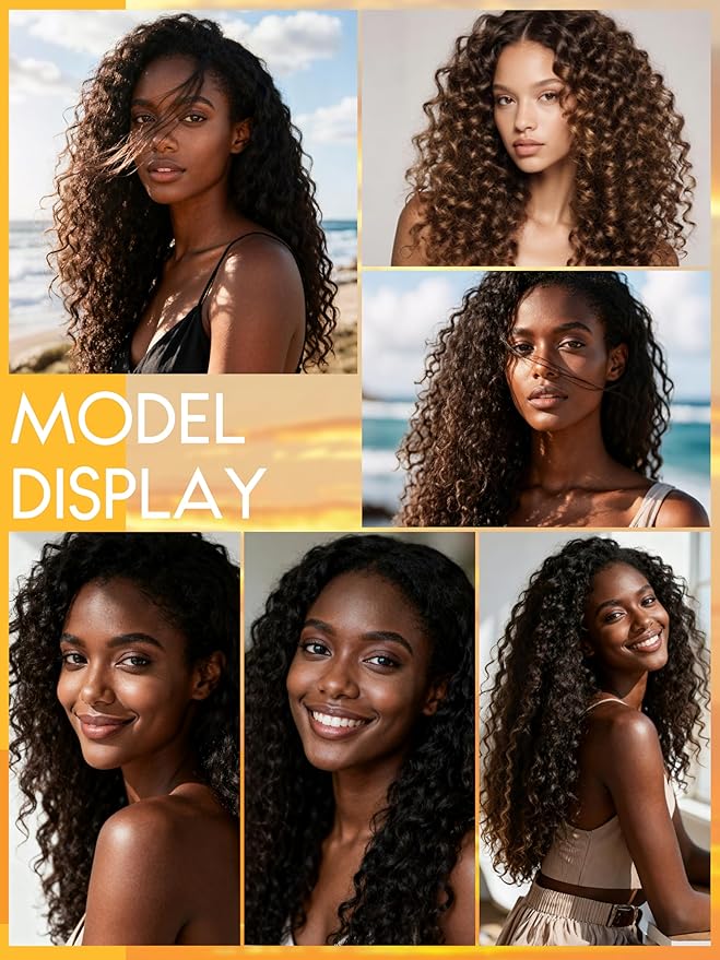 Caliee 18Inch Human Hair Jerry Curly Clip in Hair Extensions Highlight Piano Dark Brown Mixed with Strawberry Blonde for Women 3B 3C Curly Clip ins Real Remy Human Hair Extensions #P4/27 120G 7Pcs