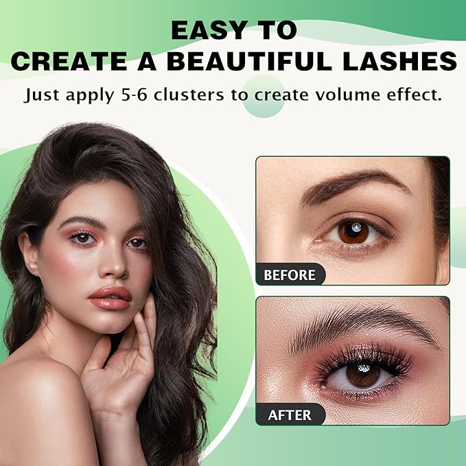 Lash Clusters,96 Pcs Cluster Lashes D Curl 10-18MIX DIY Lash Extensions Eyelash Clusters,KEYYOU Volume Wispy Individual Lashes Soft&Comfortable Easy DIY at Home(Y31,D-10-18MIX)