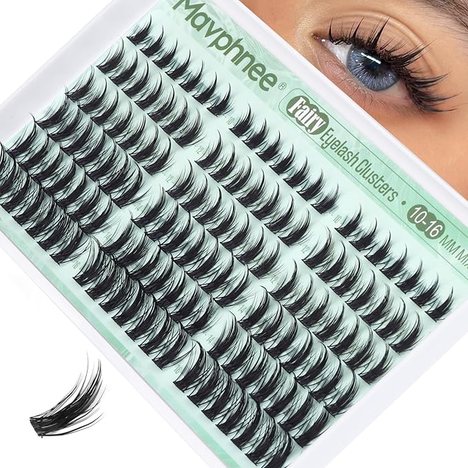 Fairy Lash Clusters Spiky Cluster Eyelash Extensions Anime Individual Lashes Natural Lash Extensions Wispy Cluster Lashes Clean Beauty 126Pcs Eyelash Clusters On-The-Go Lash Pack (10-16MM, C-Curly)