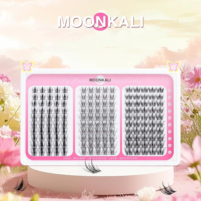 Manga Lash Clusters Wispy Eyelash Clusters 3 Styles Mix Natural Cluster Eyelash Extensions D Curly Soft Individual Lashes 10-16 mm Versatile Invisible Band Eyelashes Clusters Extension by MOONKALI
