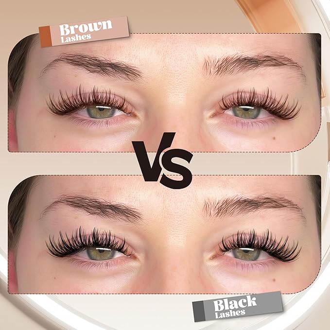 Brown Lash Clusters Wispy Eyelash Extensions Dark Brown Lash Extensions 10-16MM DIY at Home CC-Curly Eyelash Clusters Natural Spiky Lash Individuals 120 Pcs Cluster Lash Pack by Mavphnee