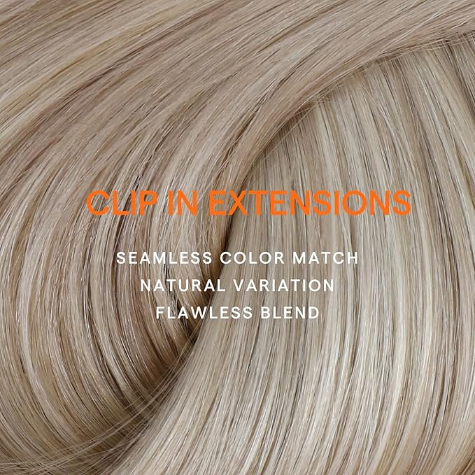 Full Shine Ash Blonde Hair Extensions for White Women 12 Inch Highlight Ash Blonde Hair Extensions Clip in for Short Hair 7 Pcs 95 G
