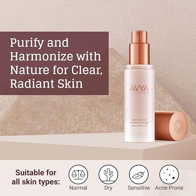 AVYA Anti-Aging Power Serum - Hyaluronic Acid Face Serum Plumps and Brightens Skin/Retinol Treatment Reduces Fine Lines and Boosts Collagen for Smoother Skin / 1oz (30ml)